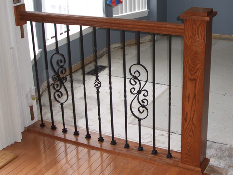 Significant change in staircase due to iron spindles replaced
